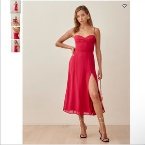 Reformation Juliette Dress Rhubarb